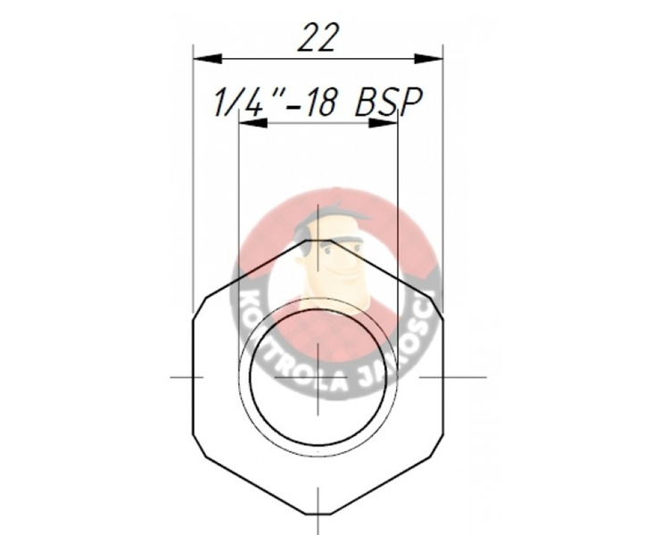 Szybkozłącze hydrauliczne suchoodcinające wtyczka G1/4" BSP