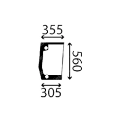szyba Yanmar - drzwi przednia dolna lewa 113213 (2954)