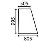 szyba JCB - drzwi górna prawa 827/20267 z nadrukiem (1662)