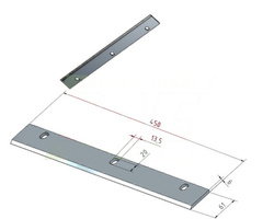 Nóż walca zrywacza sieczkarni MWS Germany 450x61x6 mm 03201900
