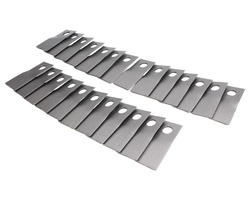 zestaw noży kosiarki rotacyjnej Kuhn lewe 107x45 fi 18,2mm gr 4mm 25 szt.