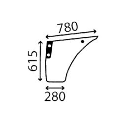 szyba - drzwi dolna prawa 340580A1