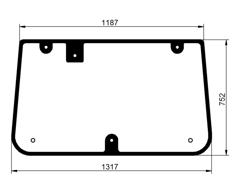 szyba Farmtrac - tylna (1691)