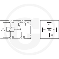 przekaźnik 5 PIN 12V, 20-30A, Case, John Deere, Massey Ferguson, New Holland