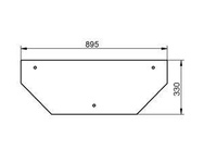szyba do ciągnika Deutz-Fahr - tylna dolna 04383611 (1557)