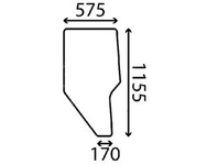 szyba do ciągnika Kubota - drzwi prawe 3691953050