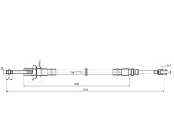 Linka do sterowania rozdzielaczem na widełki L-2200mm Waryński