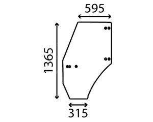 szyba Deutz-Fahr, Same - drzwi lewe 04439314 (2793)