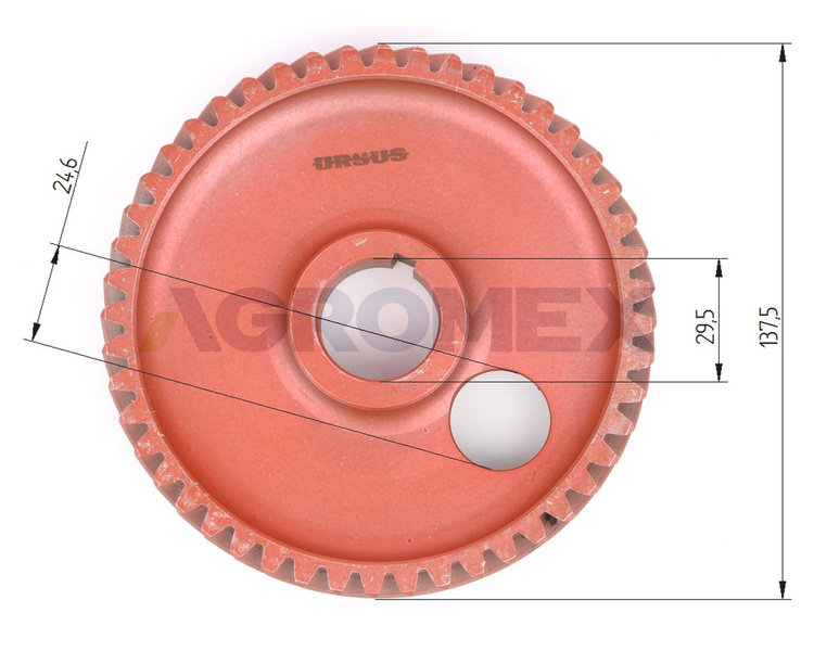 Koło zębate rozrządu na wałek C-330 oryginał Ursus 50002120