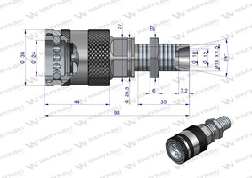 Szybkozłącze hydrauliczne EURO PUSH-PULL long gniazdo M18x1,5