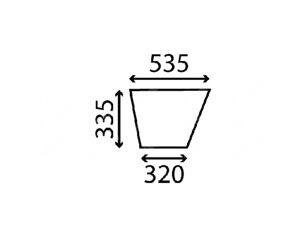 szyba Massey Ferguson seria 3000 - drzwi dolna 3582739M1 (3344)