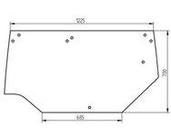 szyba Fendt - tylna 334810050010