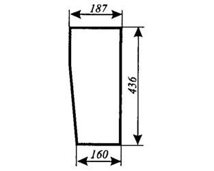 szyba do ciągnika C-360 kabina Koźmin (Henmar, Stawowy) - przednia dolna wer 3 (lewa, prawa) (683A)