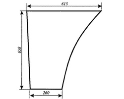 szyba do ciągnika Massey Ferguson 342 350 352 355 360 362 362N 365 372N 375 382N 390 390T 396 398 399 - drzwi dół (lewa, prawa) (870) 3477778M1