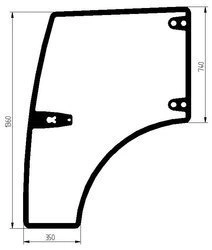 szyba Ursus C-350 - drzwi lewe (3840)