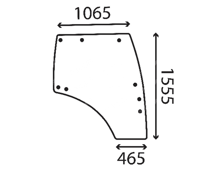 szyba do ciągnika Kubota - drzwi prawe 3S200-70670