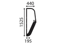 szyba ładowarka Case, New Holland - boczna lewa 84492881 (3494)