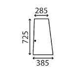 szyba do ciągnika Fendt - boczna przesuwana F345810111011