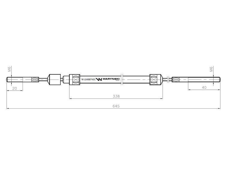 Linka - Cięgno L-645mm 57112730 ZETOR Waryński