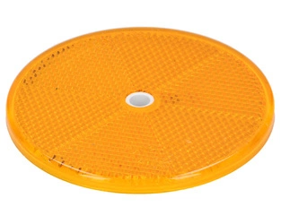 odblask pomarańczowy okrągły przykręcany 84mm