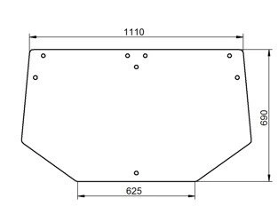 szyba do ciągnika John Deere - tylna ER047360 (1313)