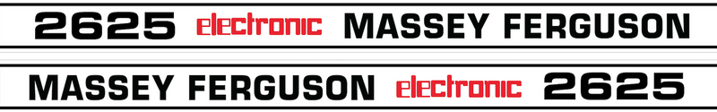 naklejka, logo na maskę ciągnik Massey Ferguson MF 2625