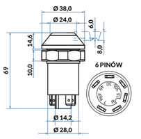 przycisk, włącznik wałka WOM Deutz, Lamborghini, Same 04404233, 276591080