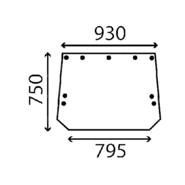 szyba do ciągnika John Deere - tylna R129954