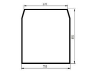 szyba ładowarka teleskopowa JCB - przednia 827/80112 (3628)