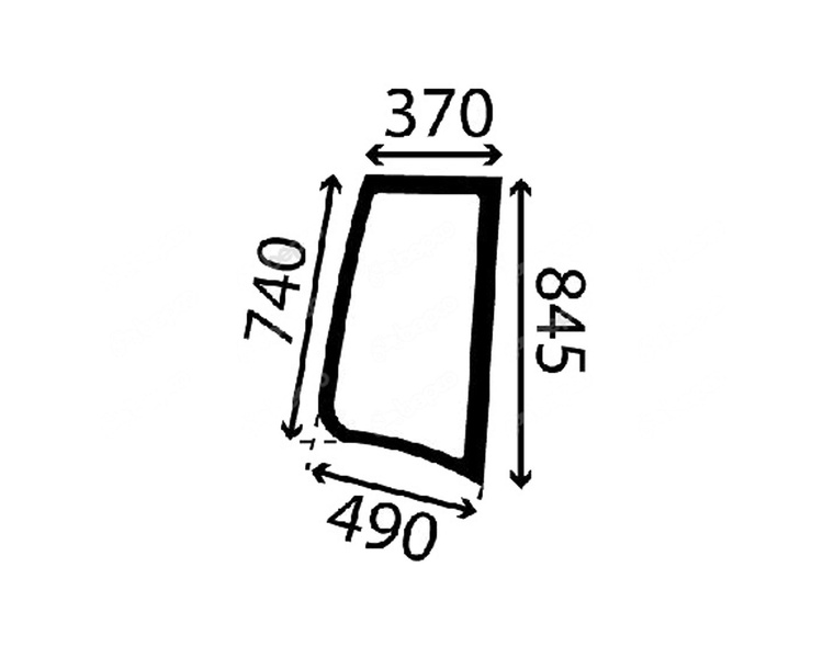 szyba do ciągnika Fendt - boczna prawa 210812010660 (5336)