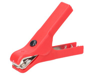 szczypce, krokodylki do akumulatora dodatnie czerwone 40A