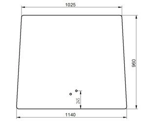 szyba do ciągnika John Deere - przednia R264577 (3387)