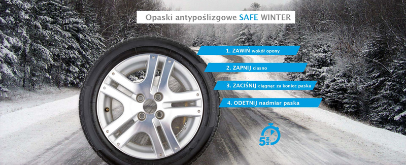 opaski antypoślizgowe safe winter na śnieg i lód