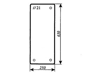 szyba do ciągnika URSUS 4512, 4514, 5314 kabina Standard 31976K91- przednia dolna (lewa, prawa) (78)