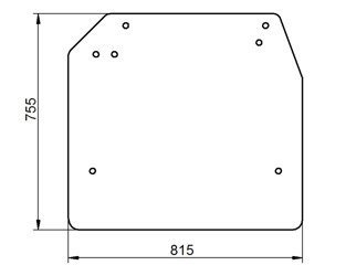 szyba ładowarka teleskopowa JCB - tylna 827/30499 (1700)
