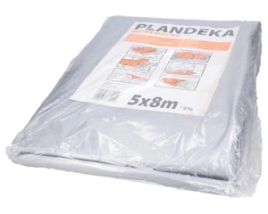 Plandeka SUPER MOCNA 5x8m (srebrna) gramatura 160g/m2