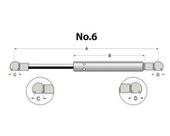 siłownik amortyzator gazowy A=405 F=350N STABILUS 1431EG