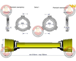 Obudowa wału przegubowo-teleskopowego do długości 510 seria 1 WARYŃSKI