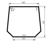 szyba do ciągnika Kubota - tylna 3C87170550 (3397)