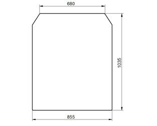 szyba ładowarka teleskopowa JCB - przednia 827/30501 (1695)