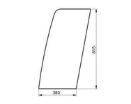 szyba koparka CAT - drzwi górna przednia stała 210-9335 (1770)