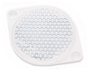 Odblask okrągły przykręcany biały Waś 26