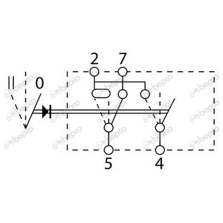 włącznik, przełącznik 42x22mm 3 położenia 4 PIN 22238269