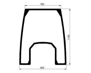 szyba do ciągnika Deutz-Fahr - przednia 0.016.2118.0/10 (3315)