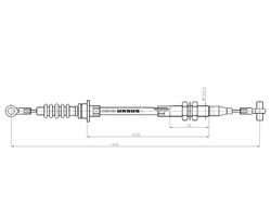 Linka - Hamulec L-1430mm 3714536M1 MF ORYGINAŁ URSUS