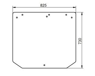 szyba do ciągnika John Deere - tylna ER200669 (2204)