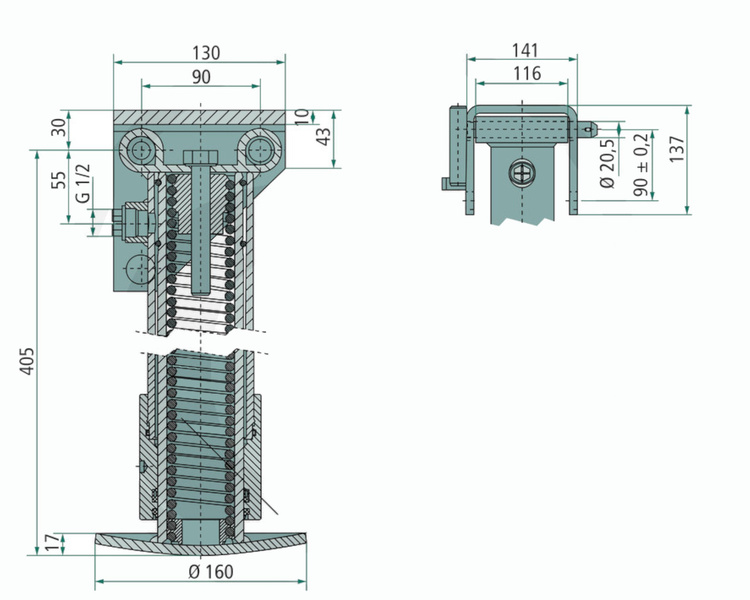 Stopa podporowa hydrauliczna 200Bar