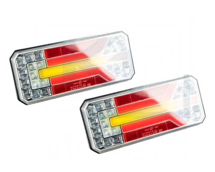 Zestaw lamp LED do przyczepy 5 funkcji z dynamicznym kierunkowskazem