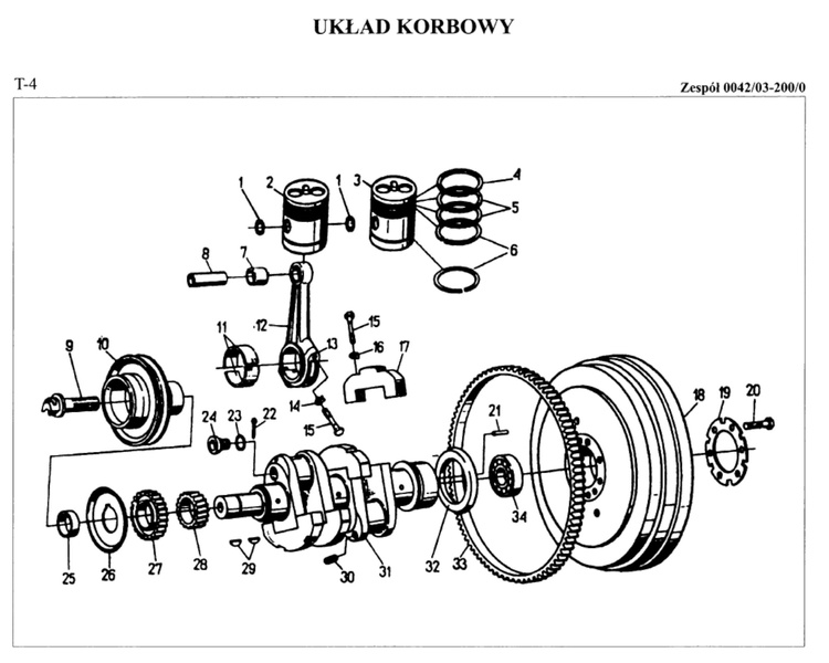 Koło zębate rozrządu i na wal korbowy Ursus C-330 50001800