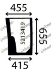szyba Landini, McCormick - przednia dolna lewa 6500040M1